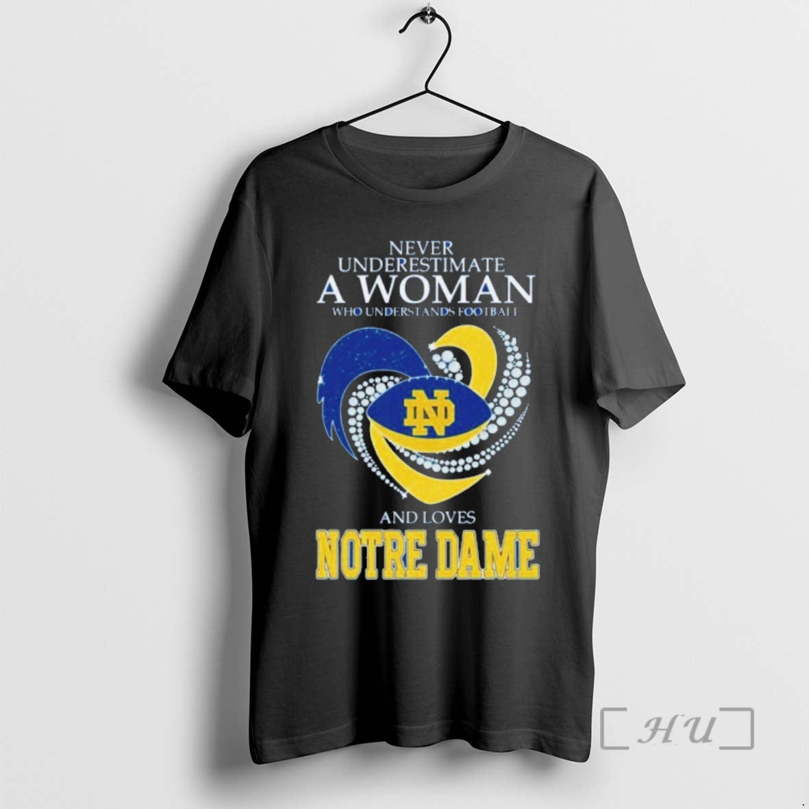 Officials Notre Dame Fighting Irish Football Never Underestimate Who Understands Football And Loves Premium T-Shirts,...