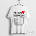 Officials Number 1 Mom Nutrition Facts T-Shirts, Hoodie, Sweatshirt | ZylaModa.com