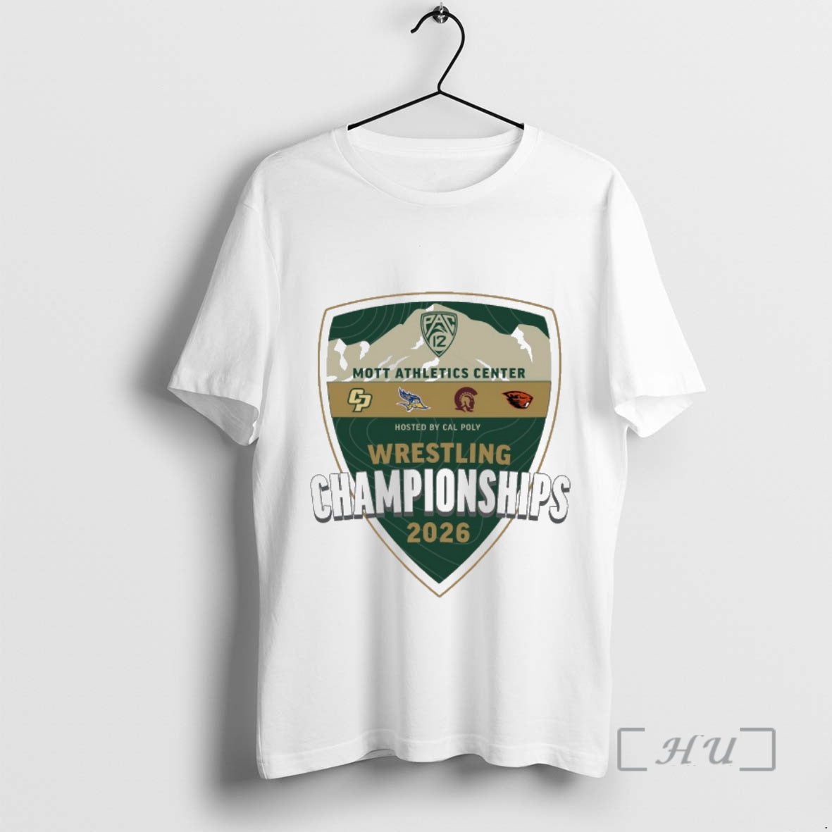 Officials Pac 12 Conference Mott Athletics Center Hosted By Cal Poly Wrestling Championships 2026 Premium T-Shirts,...