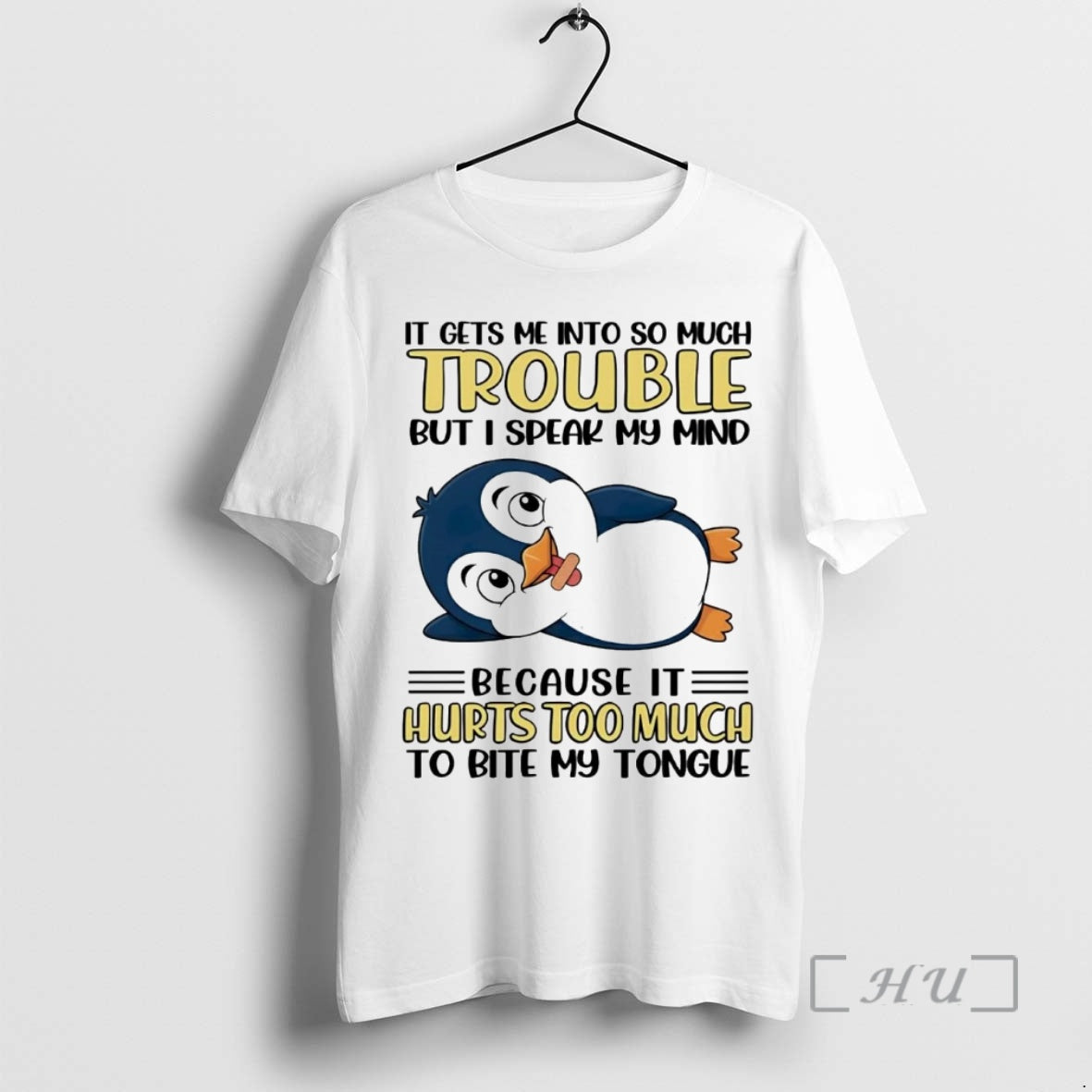 Officials Penguin It Gets Me Into So Much Trouble T-Shirts, Hoodie, Sweatshirt | ZylaModa.com