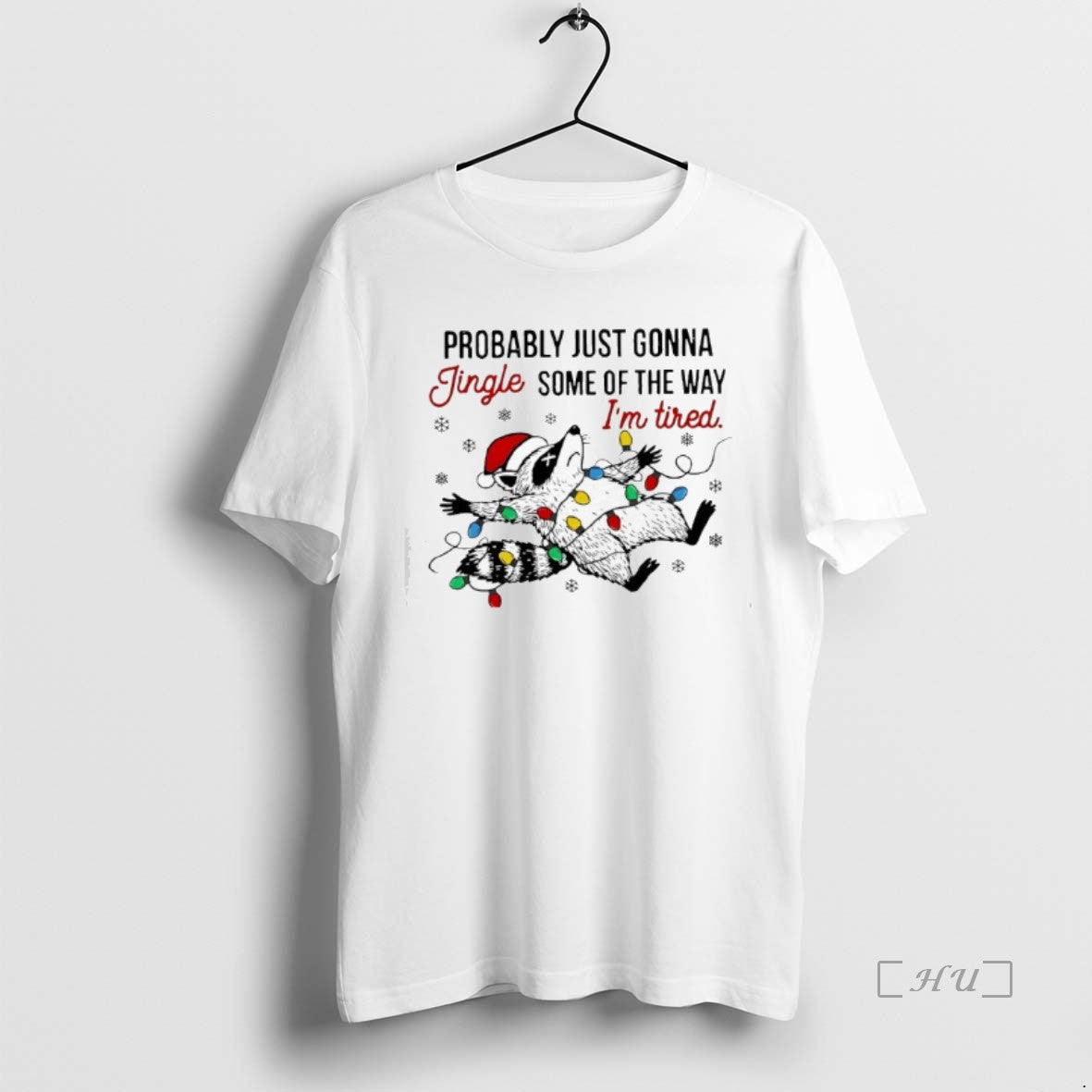 Officials Raccoon Christmas Probably Just Gonna Jingle Teacher T-Shirts, Hoodie, Sweatshirt | ZylaModa.com