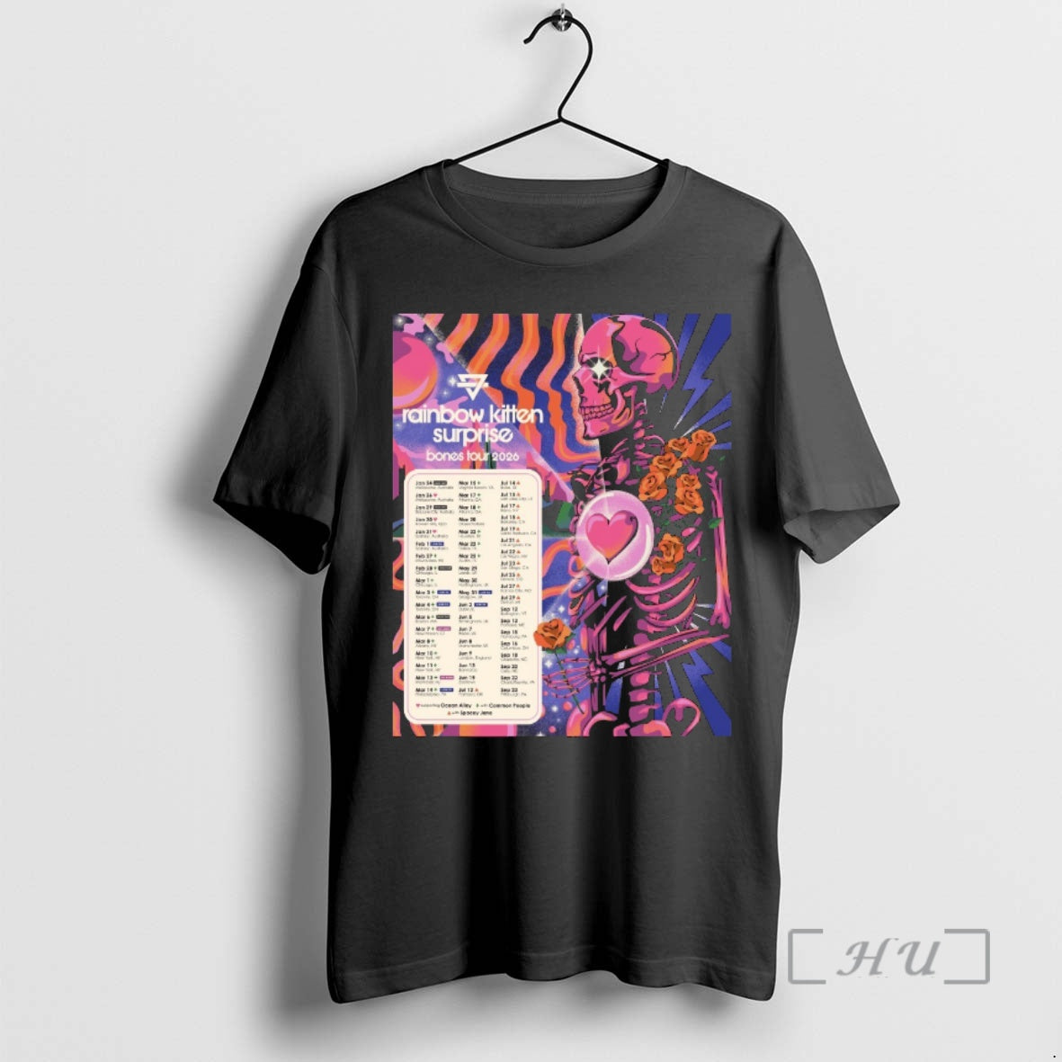 Officials Rainbow Kitten Surprise 2026 Bones Tour T-Shirts, Hoodie, Sweatshirt | ZylaModa.com