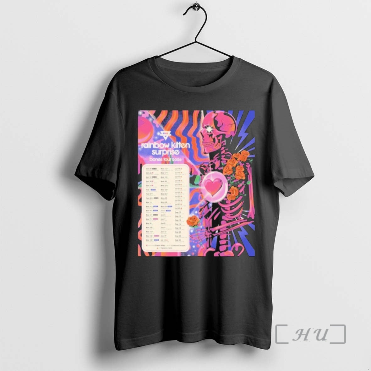 Officials Rainbow Kitten Surprise Bones Tour 2026 Skeleton Heart T-Shirts, Hoodie, Sweatshirt | ZylaModa.com