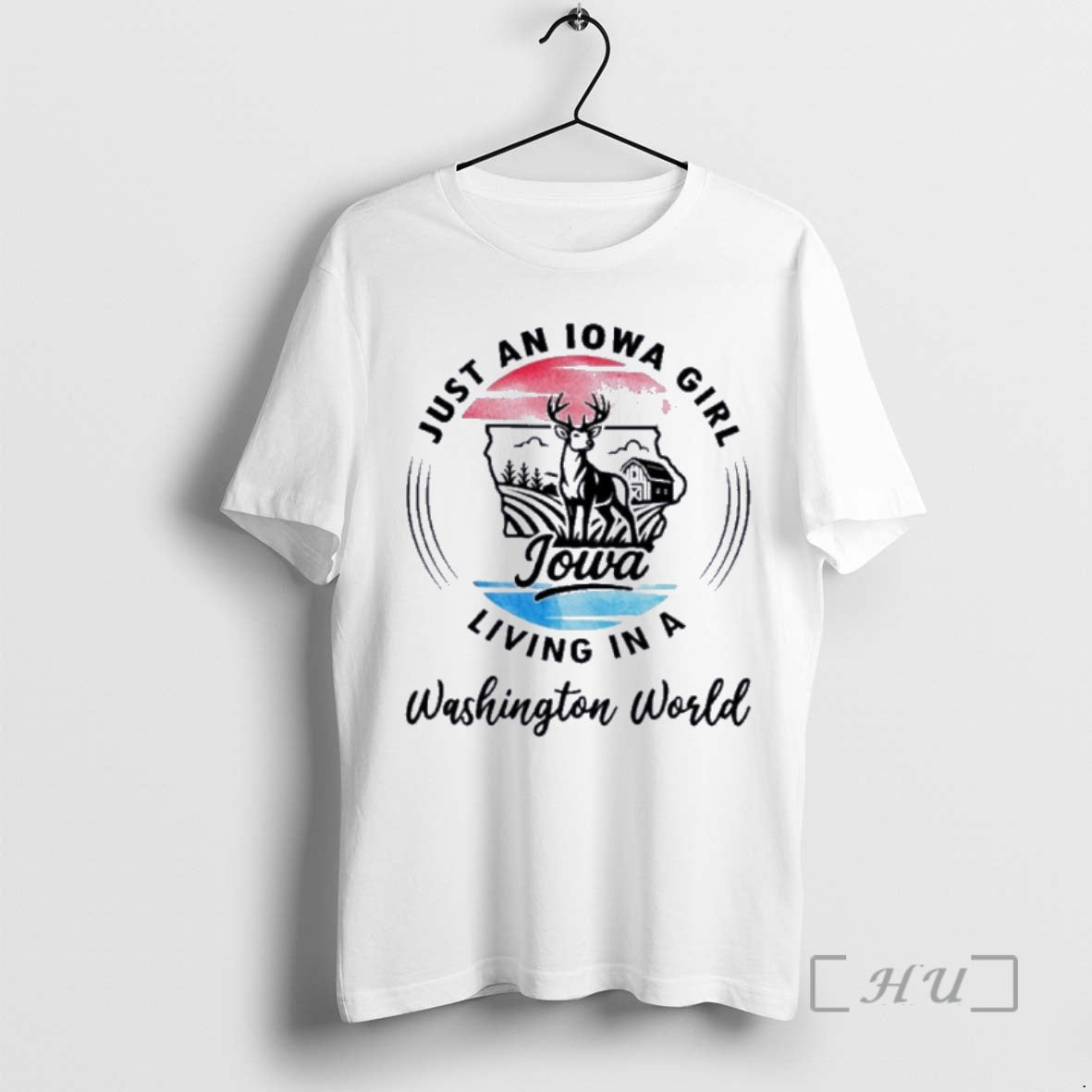 Officials Reindeer Just An Iowa Girl Living In A Washington World Premium T Shirts Sweater Hoodie, Sweatshirt | ZylaModa.com