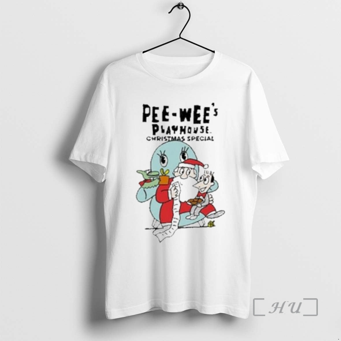 Officials Retrokid Pee Wees Playhouse Christmas Circle White T-Shirts, Hoodie, Sweatshirt | ZylaModa.com