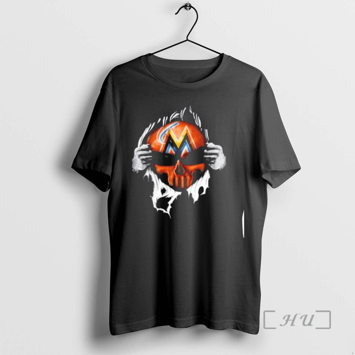 Officials Ripped From The Chest Skull Deep Miami Marlins Till The Grave Premium T Shirts Hoodie, Sweatshirt | ZylaModa.com