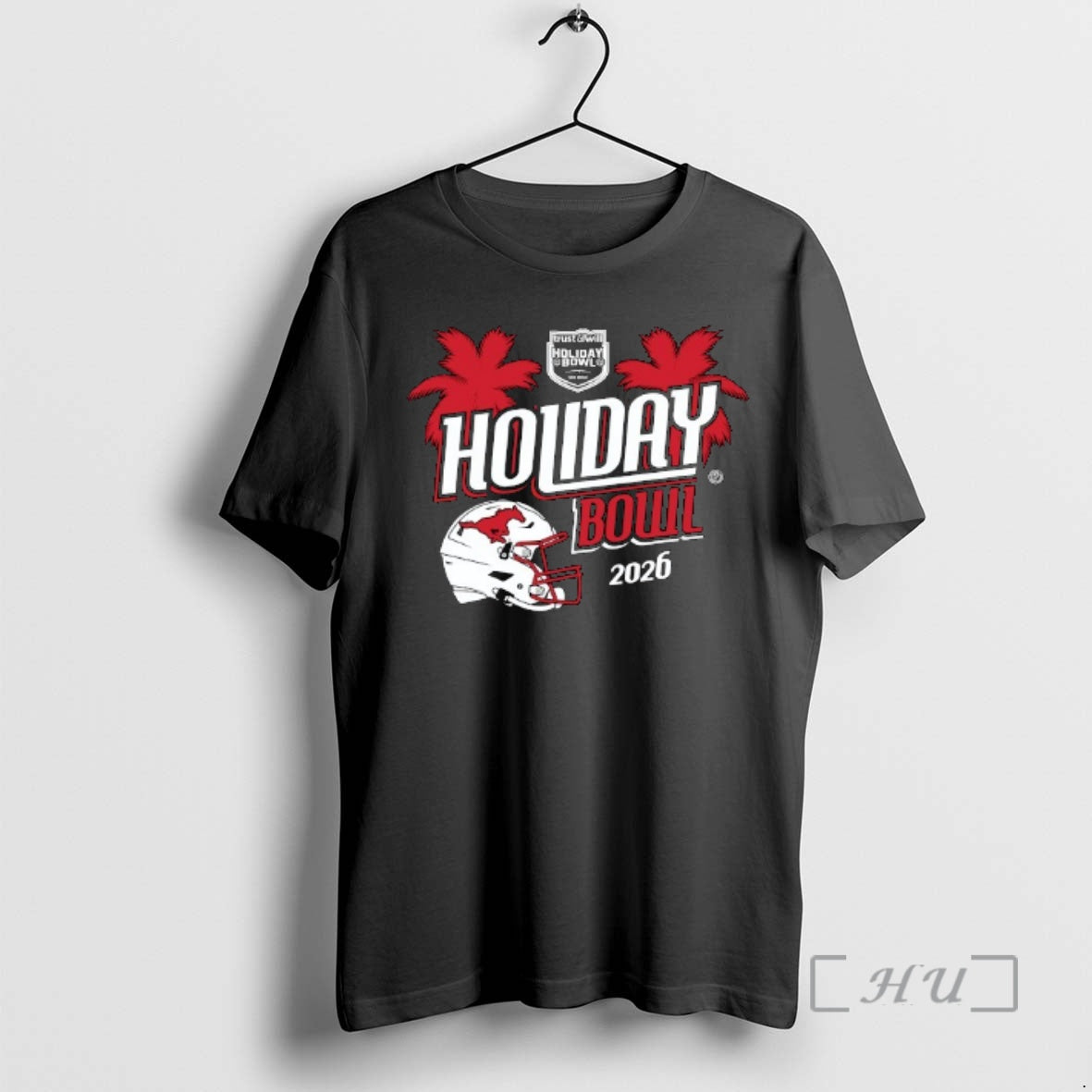 Officials Smu Mustangs 2025 Holiday Bowl Helmet Logo T-Shirts, Hoodie, Sweatshirt | ZylaModa.com