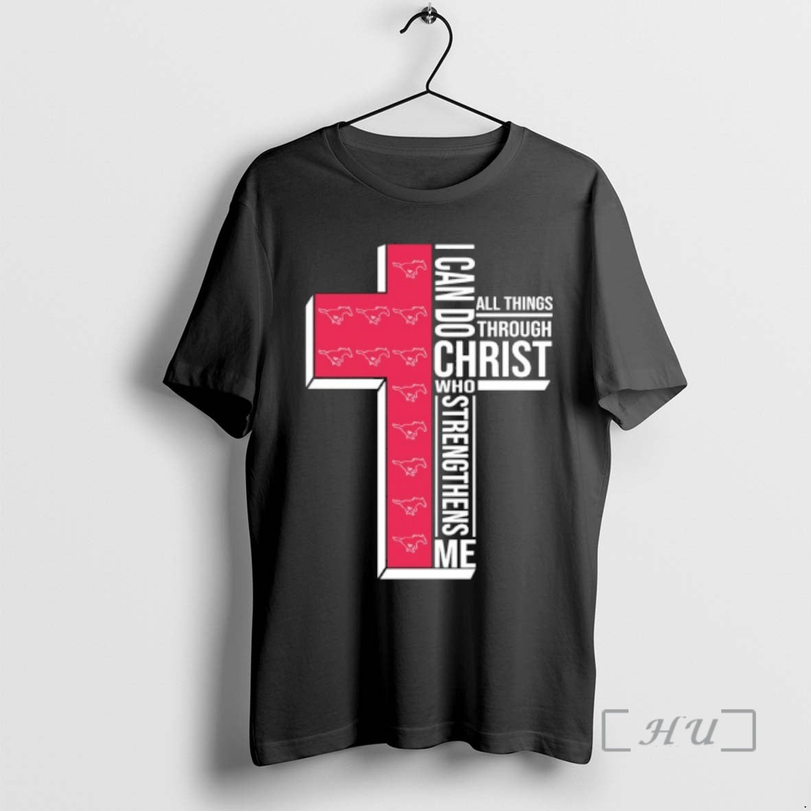Officials Smu Mustangs Cross I Can Do All Things Through Christ Who Strengthen Me Premium T-Shirts, Hoodie, Sweatshirt