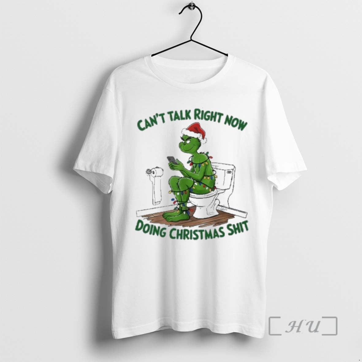 Officials Santa Grinch Cant Talk Right Now Doing Christmas Shit T-Shirts, Hoodie, Sweatshirt | ZylaModa.com
