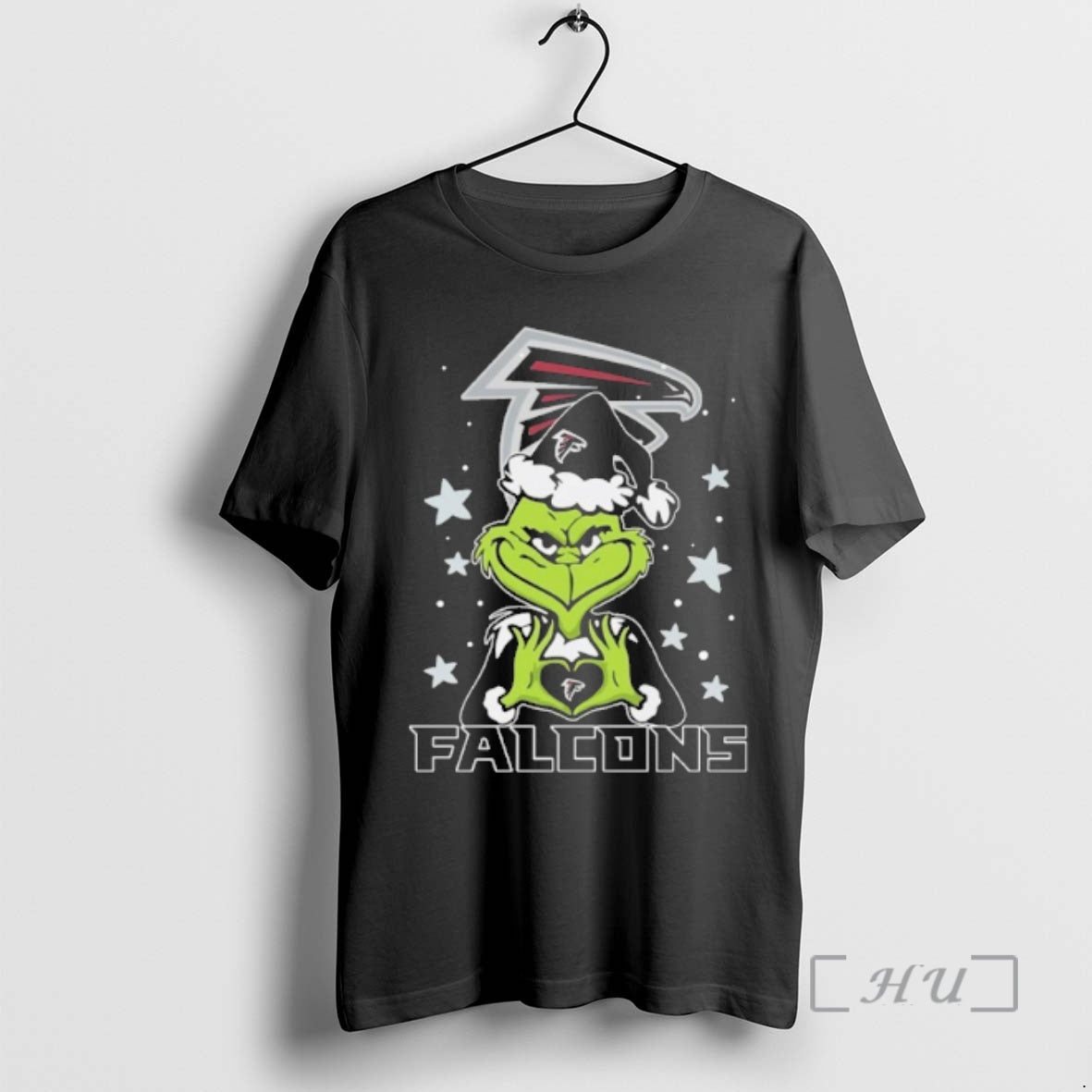 Officials Santa Grinch Heart Falcons Star T-Shirts, Hoodie, Sweatshirt | ZylaModa.com
