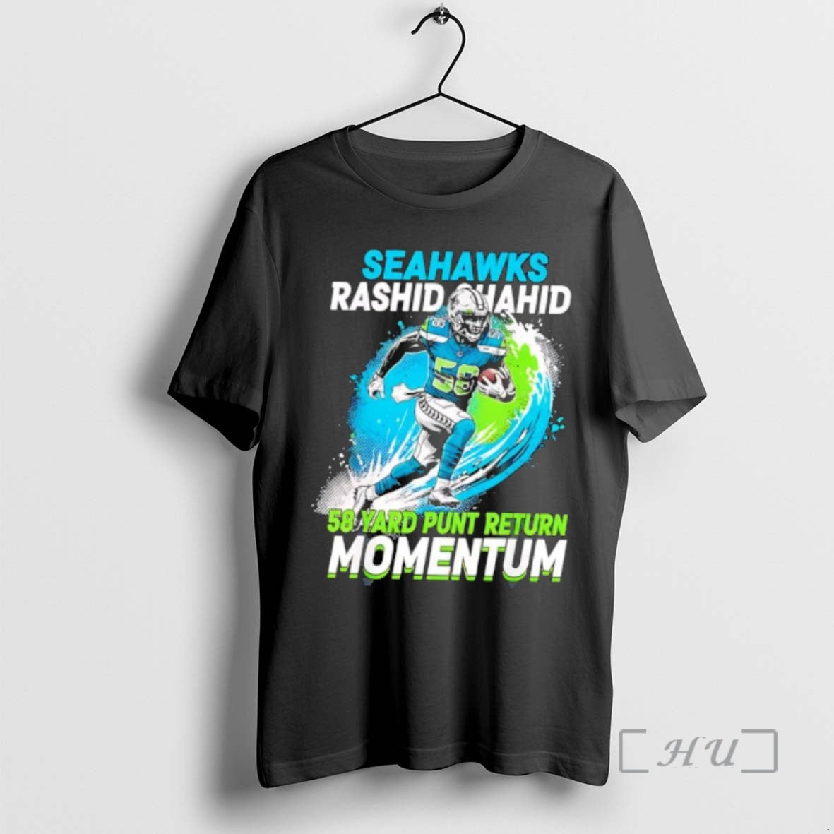 Officials Seahawks Rashid Shaheed 58 Yard Punt Return Momentum T-Shirts, Hoodie, Sweatshirt | ZylaModa.com