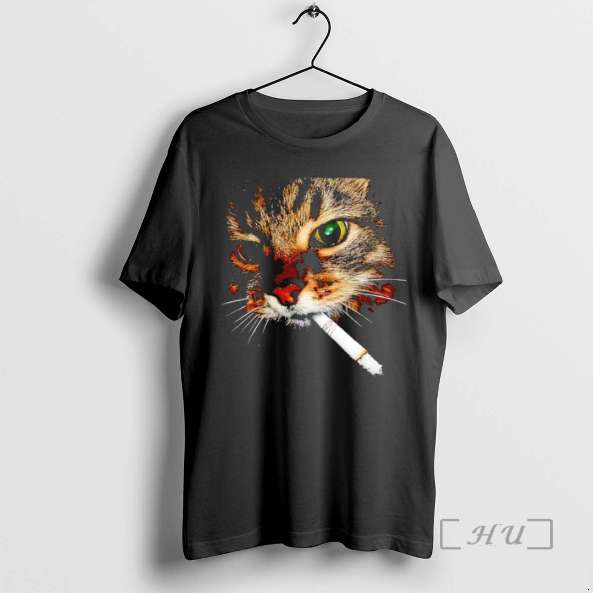 Officials Smoking Tabby Cat Portrait With Russian Style Cigarette Graphic T-Shirts, Hoodie, Sweatshirt | ZylaModa.com