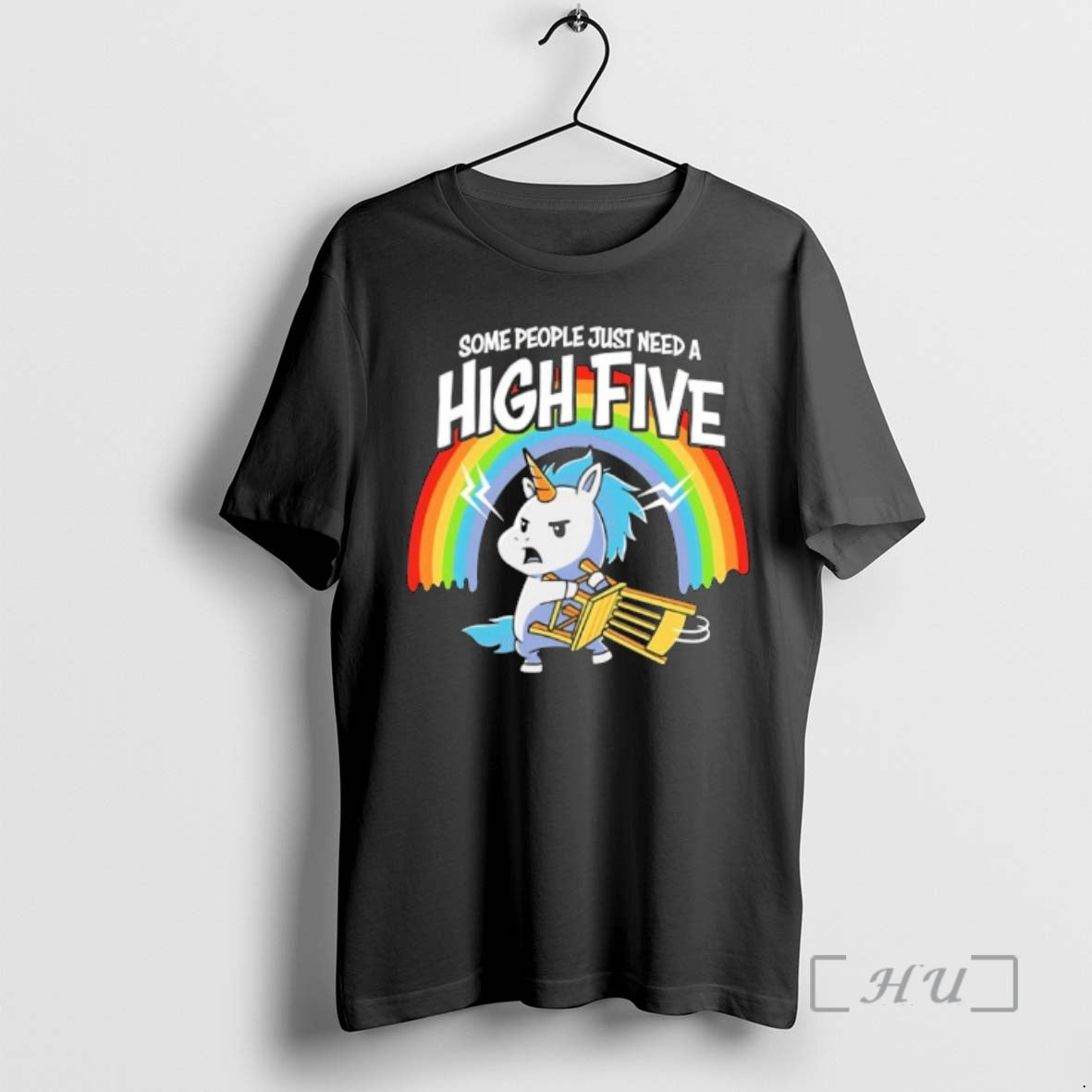 Officials Some People Just Need A High Five Unicorn Metal Chair Premium T Shirts Sweater Hoodie, Sweatshirt | ZylaModa.com