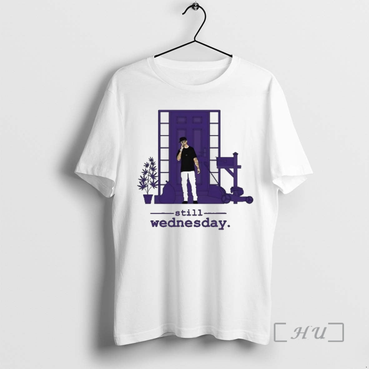 Officials Still Wednesday Man Smoking In Front Of Purple House T-Shirts, Hoodie, Sweatshirt | ZylaModa.com