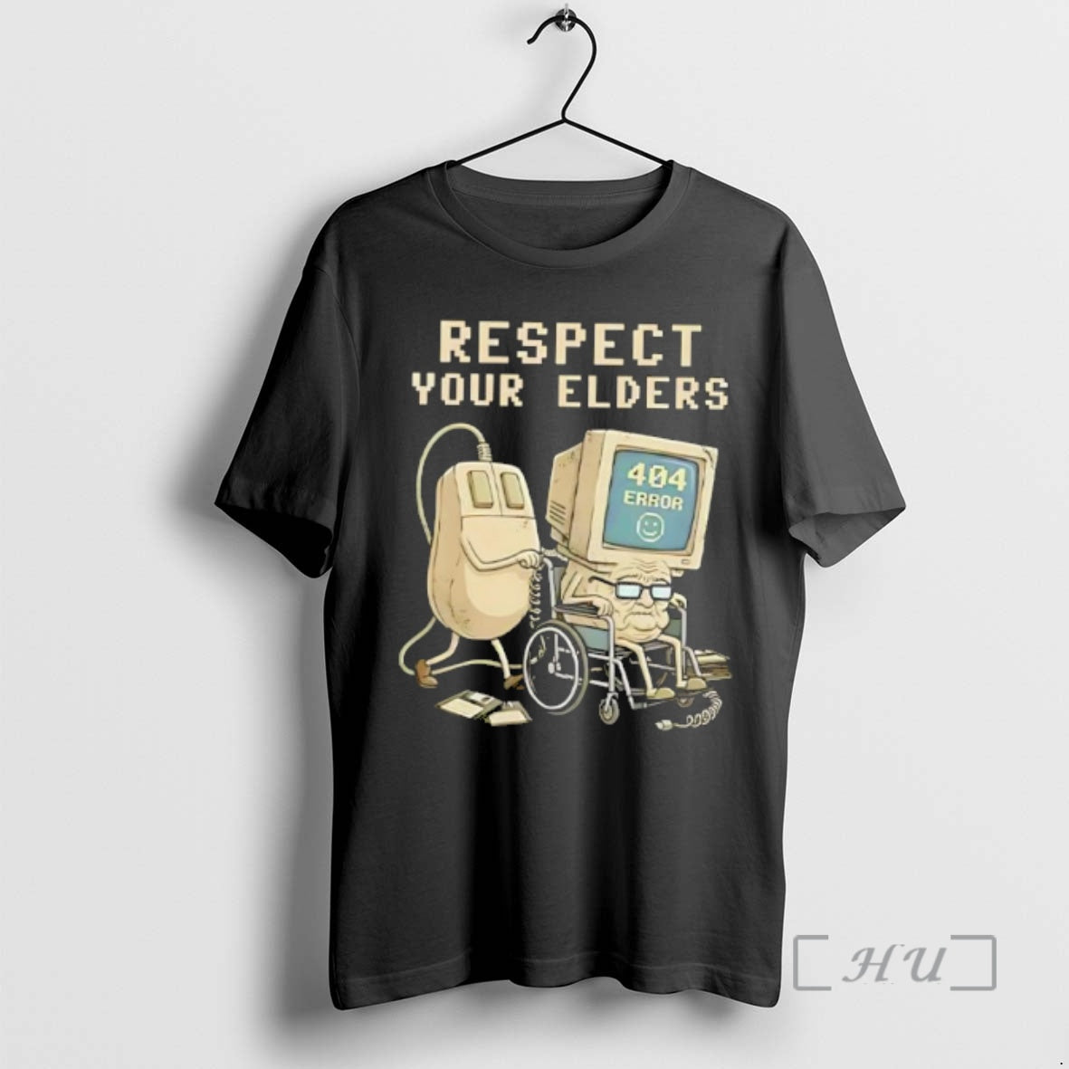 Officials Tech 404 Error Hilarious Respect Your Elders Retro T-Shirts, Hoodie, Sweatshirt | ZylaModa.com