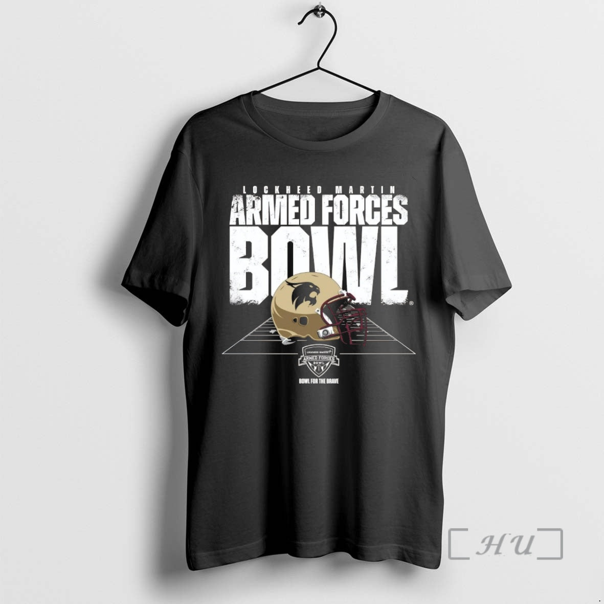 Officials Texas State Bobcats 2026 Armed Forces Bowl Helmet Chriast T-Shirts, Hoodie, Sweatshirt | ZylaModa.com