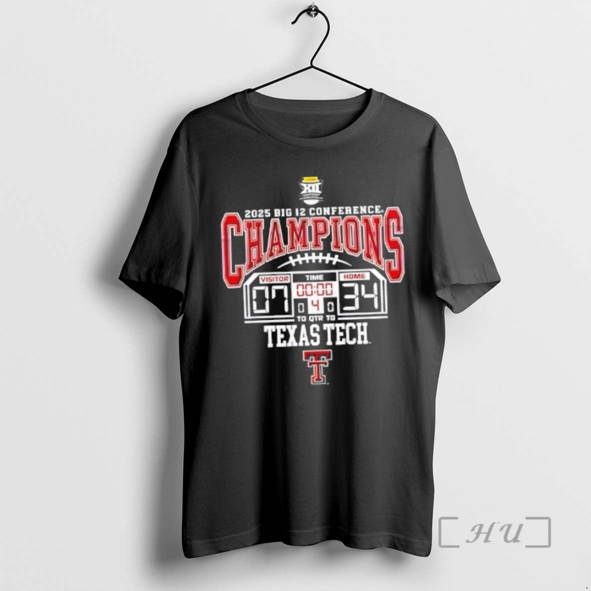 Officials Texas Tech Red Raiders Black Blue 84 2025 Big 12 Champions Score 2 Sided T-Shirts, Hoodie, Sweatshirt