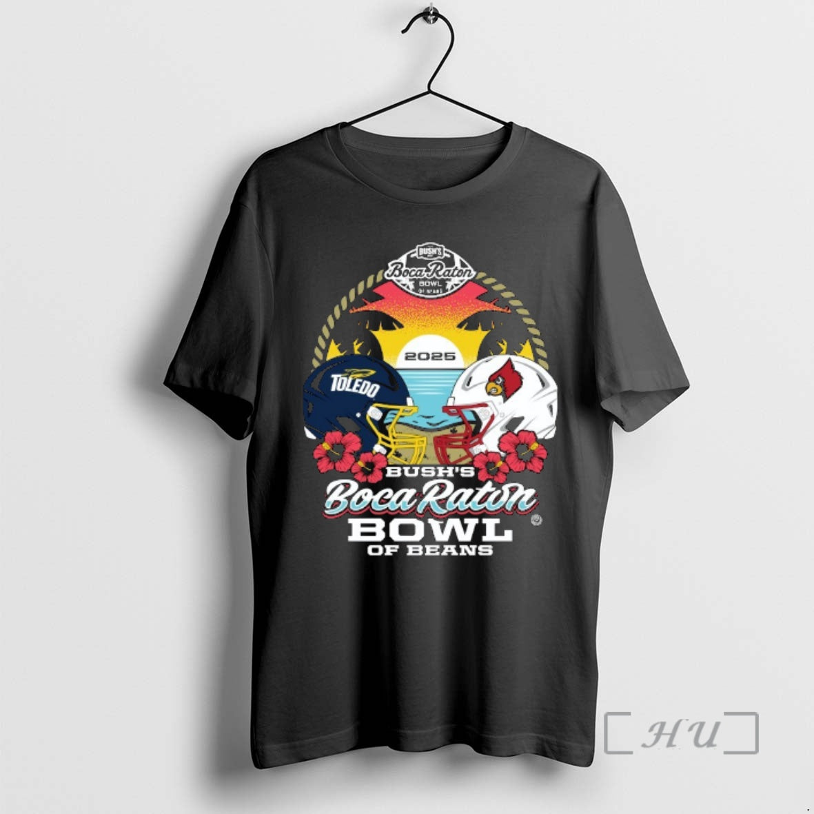 Officials Toledo Rocket Vs Louisville Cardinals 2025 Boca Raton Bowl Of Beans Helmet Premium T-Shirts, Hoodie, Sweatshirt