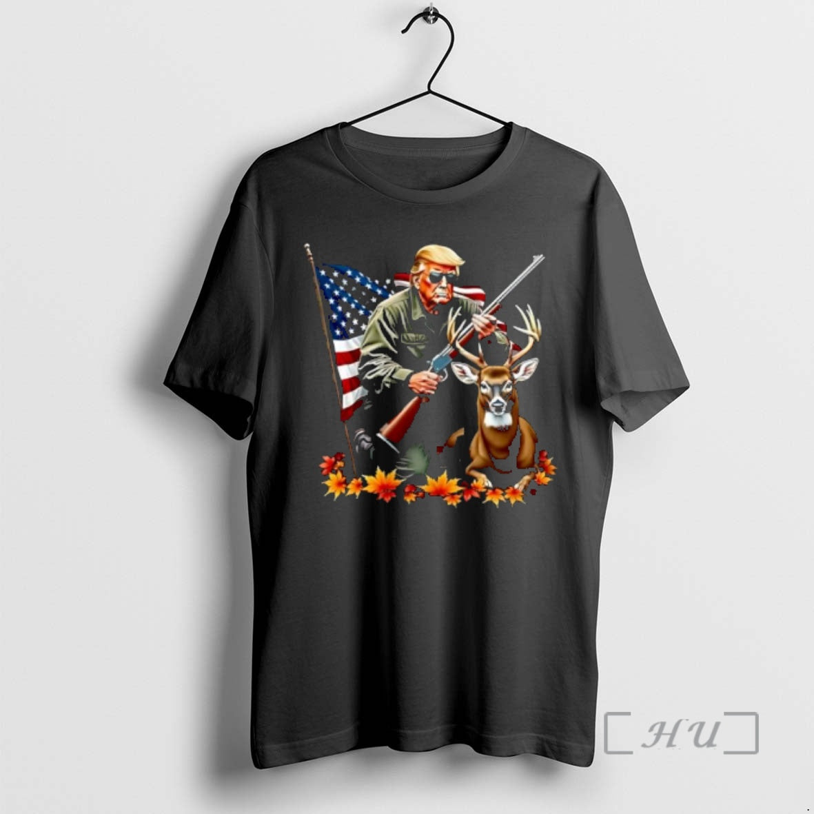 Officials Trump Hunting Deer American Flag T-Shirts, Hoodie, Sweatshirt | ZylaModa.com