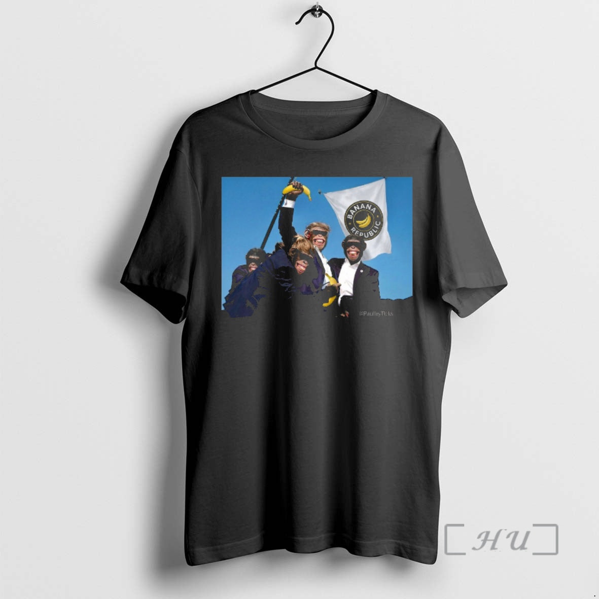 Officials Trump And Obama The Real Monkey Show Banana Republic Flag Satire Meme Premium T-Shirts, Hoodie, Sweatshirt