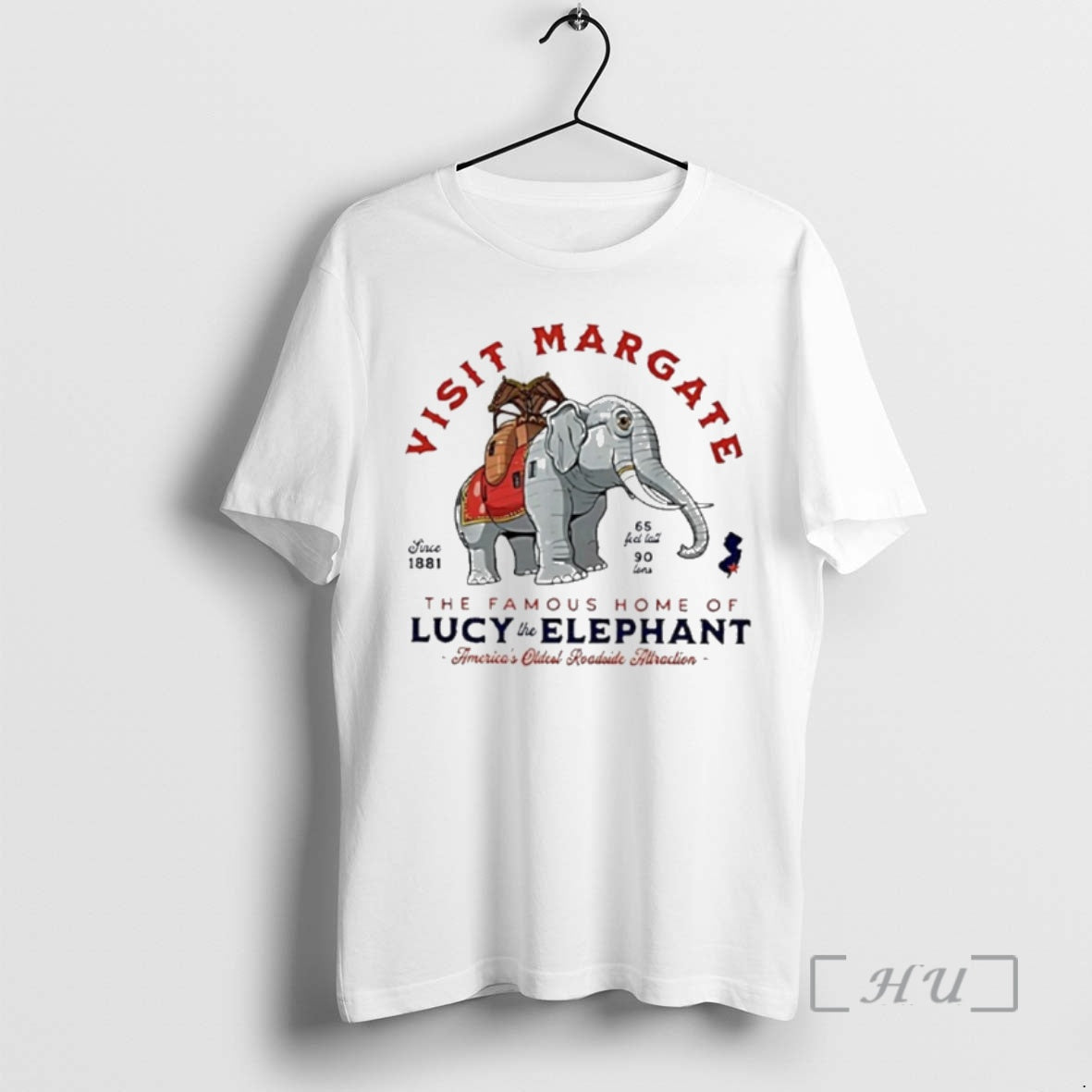 Officials Visit Margate Since 1881 The Famous Home Of Lucy The Elephant Premium T Shirts Hoodie, Sweatshirt | ZylaModa.com