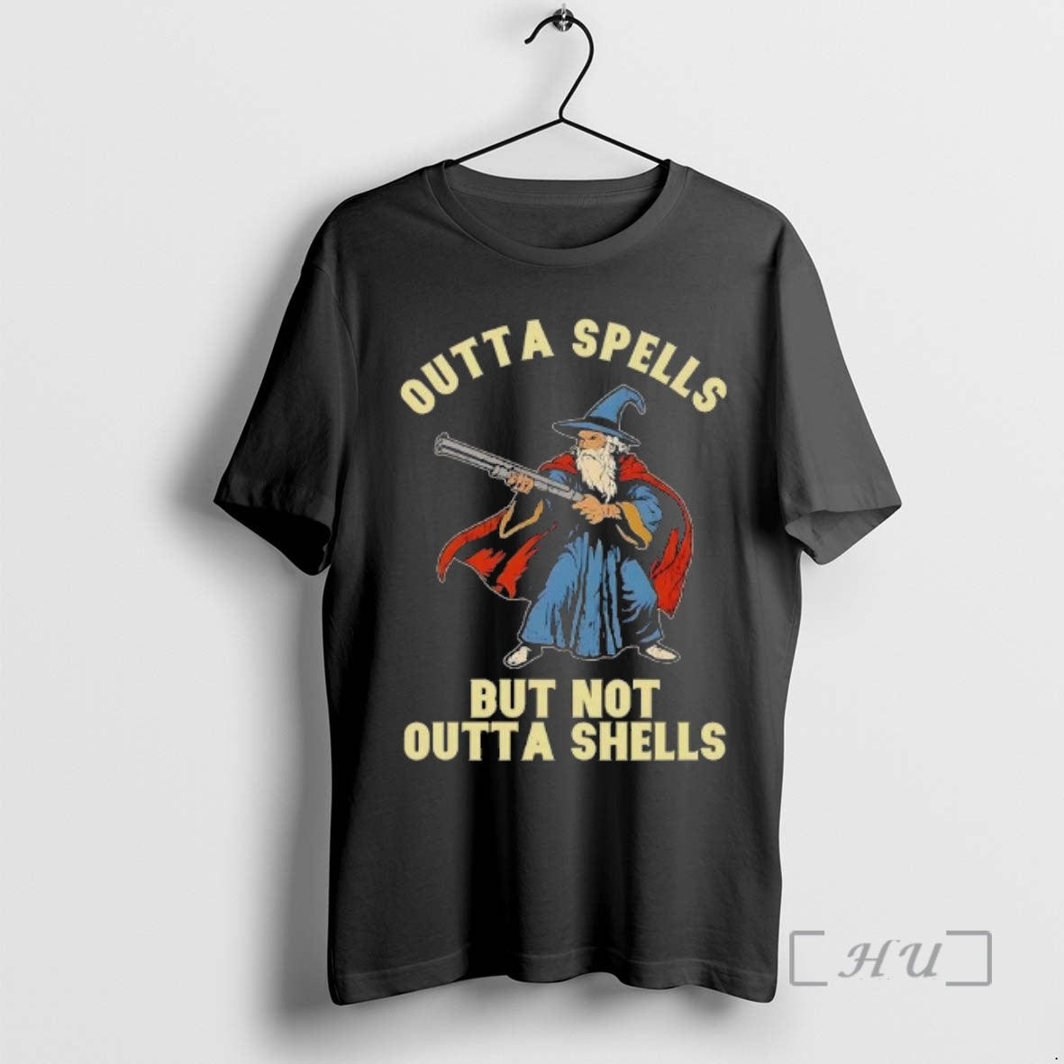 Officials Wizard Outta Spells But Not Outta Shells Wizard Fantasy Meme Cartoon Premium T Shirts Hoodie, Sweatshirt