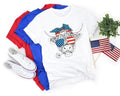 Oh My Stars Cow Shirt, Highland Cow shirt, Highland Cow With 4th July, American Flag Shirt, Fourth Of July Tee,...