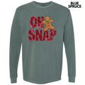 Oh Snap FAKE Sequins Long Sleeve Comfort Colors T-Shirt Hoodie, Sweatshirt | ZylaModa.com