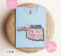 Oklahoma Floral Bow Gildan T-shirt, Cute Trendy Tee, State Coquette Oversized Top Hoodie, Sweatshirt | ZylaModa.com