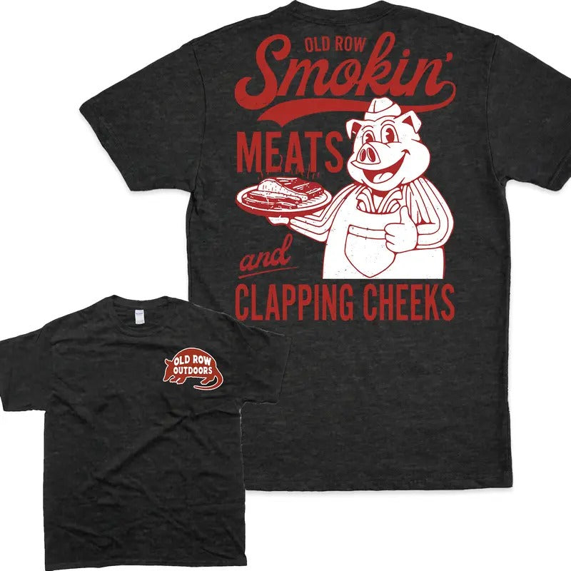 Old Row The Smokin Meats and Clapping Cheeks Graphic Tee - Unisex Style - 100% Cotton Hoodie, Sweatshirt | ZylaModa.com