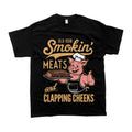 Old Row Unisex 100% Cotton T-shirt, Smokin Meat Fun Pig BBQ, for Men & Women Hoodie, Sweatshirt | ZylaModa.com