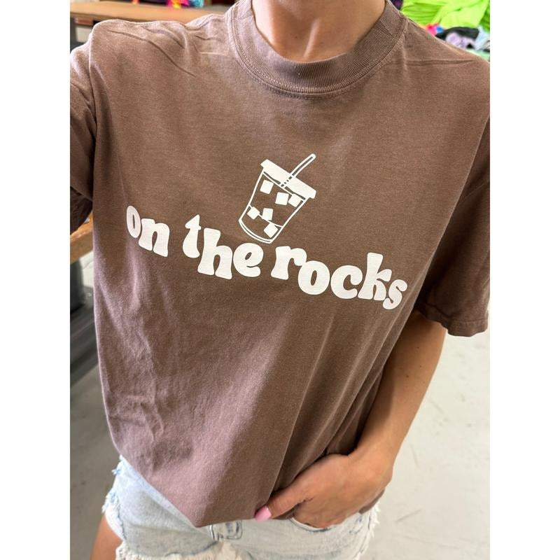 On The Rocks Espresso Tee Hoodie, Sweatshirt | ZylaModa.com