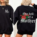 One Hell Of A Mother Crewneck Sweatshirt Mom Life Sweatshirt Mom Shirt Hoodie | ZylaModa.com