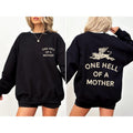 One Hell Of A Mother, Tattoo, Mother's Day, Mama Sweatshirt, Women's Crew Neck, Crewneck T-Shirts, Hoodie | ZylaModa.com