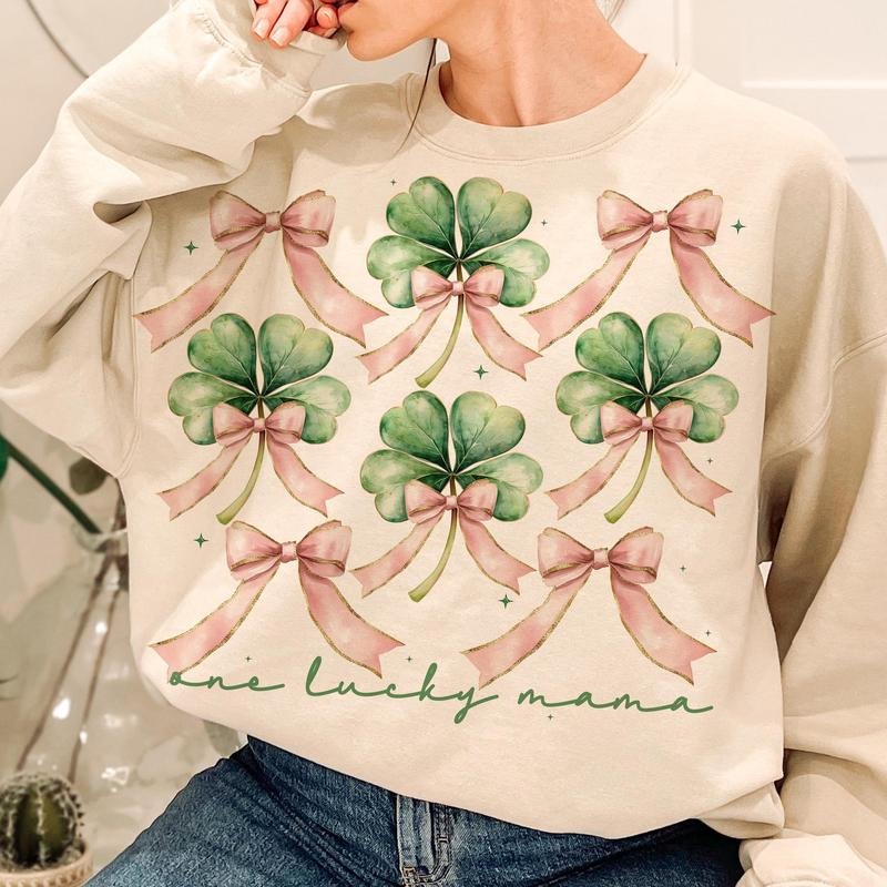 One Lucky Mama St. Patricks Day Shirt, Retro Green Mama Shirt, St. Patricks Bow Shirt, Mama Lucky Shirt, St. Patricks Day...