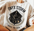 Onyx Storm Brave The Dark Sweatshirt, Fourth Wing The Empyrean Series T-Shirt, Basgiath War College Shirt, Xaden Riorson...