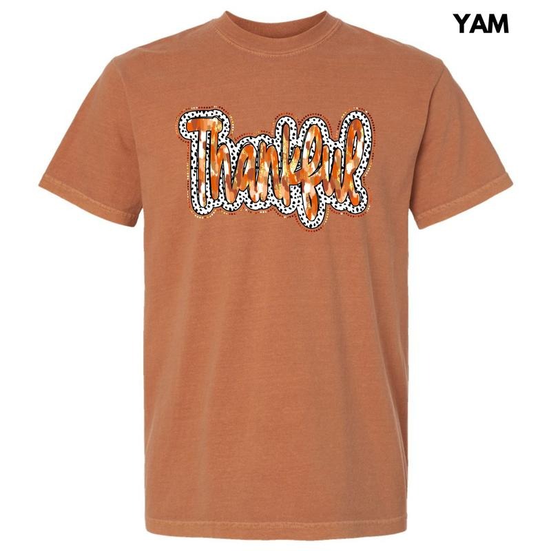 Orange Brushstroke Thankful Comfort Colors T-Shirt 'NLB' Hoodie, Sweatshirt | ZylaModa.com