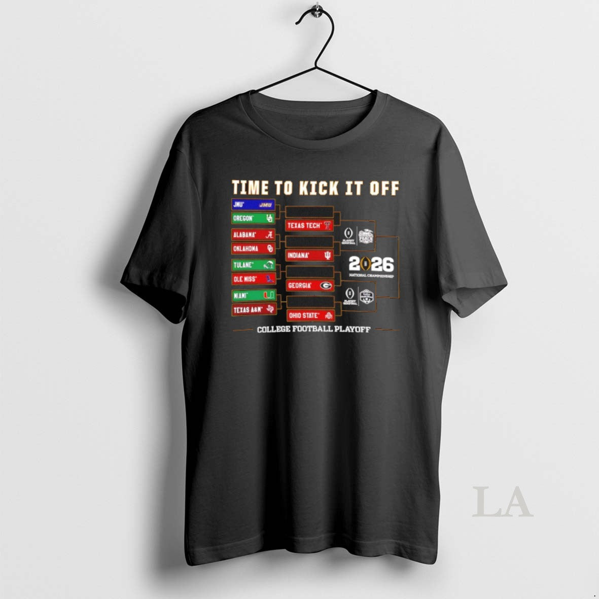 Original 2025 26 College Football Playoff Timje To Kick It Off Bracket T-Shirts, Hoodie, Sweatshirt | ZylaModa.com