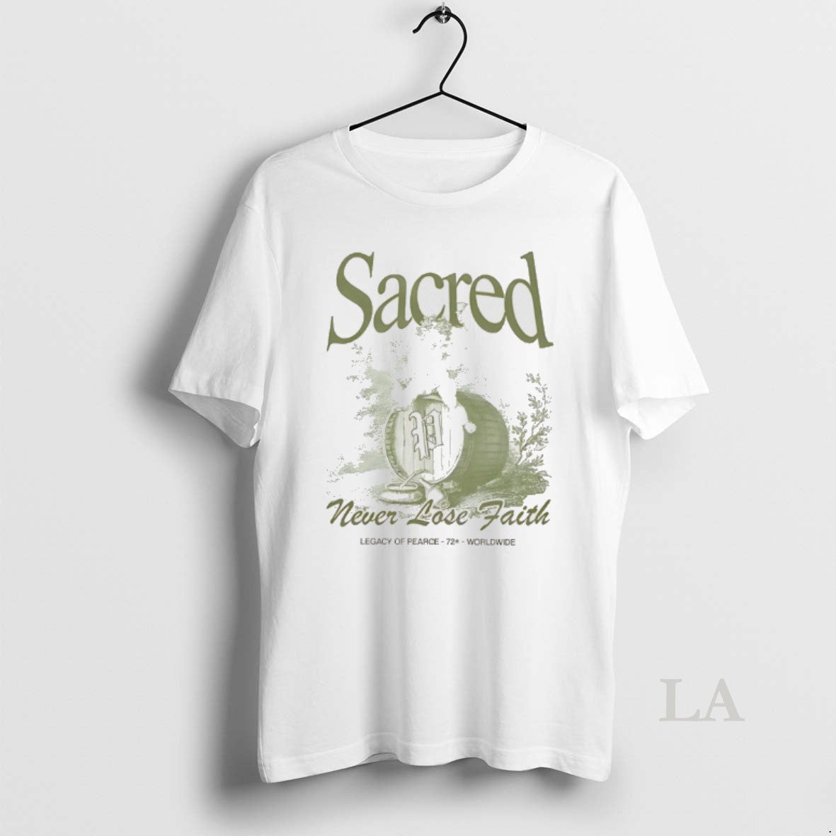 Original Bacchus On A Barrel Sacred Never Lose Faith T-Shirts, Hoodie, Sweatshirt | ZylaModa.com