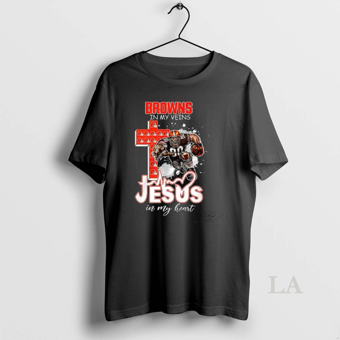 Original Cleveland Browns In My Veins Jesus In My Heart Mascot T-Shirts, Hoodie, Sweatshirt | ZylaModa.com