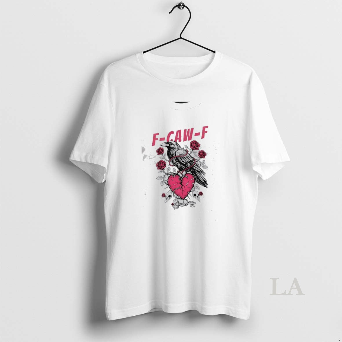 Original F Caw F Raven Crow Heart Rose T-Shirts, Hoodie, Sweatshirt | ZylaModa.com