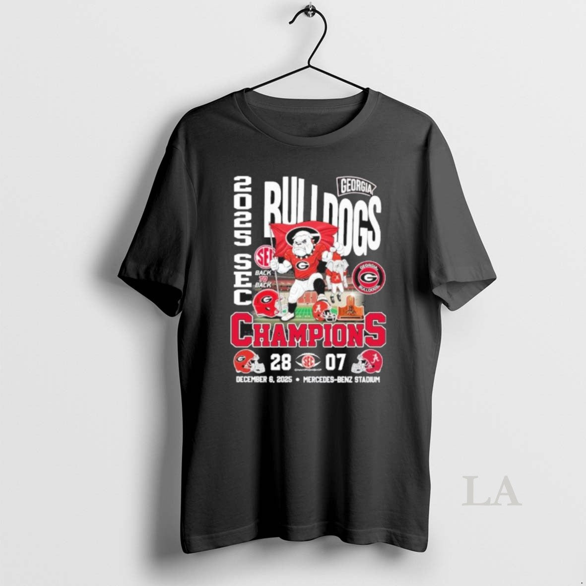 Original Georgia Bulldogs Mascot 2025 Sec Conference Champions 28 7 Score T-Shirts, Hoodie, Sweatshirt | ZylaModa.com