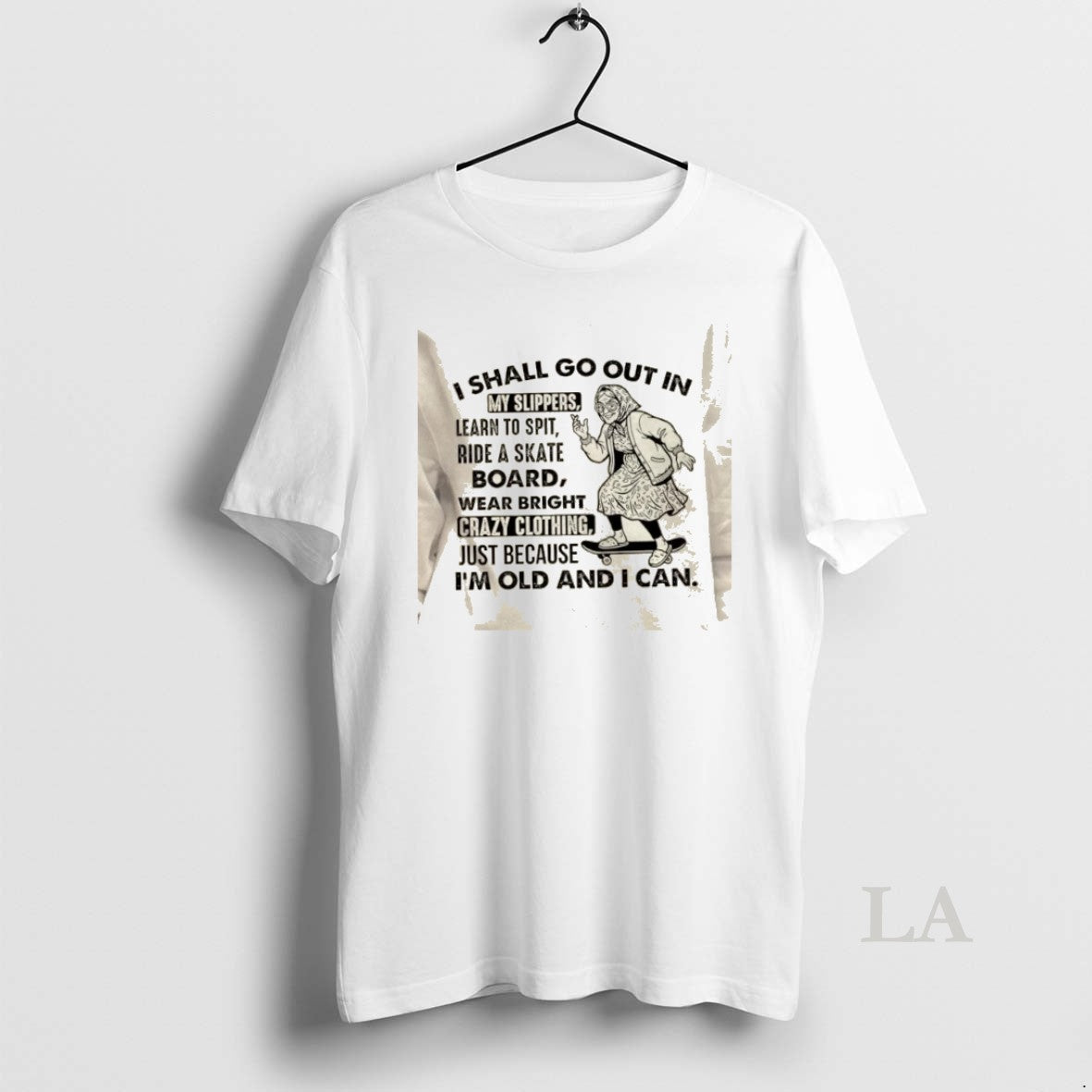 Original Grandma I Shall Go Out In My Slippers Just Because Im Old And T-Shirts, Hoodie, Sweatshirt | ZylaModa.com