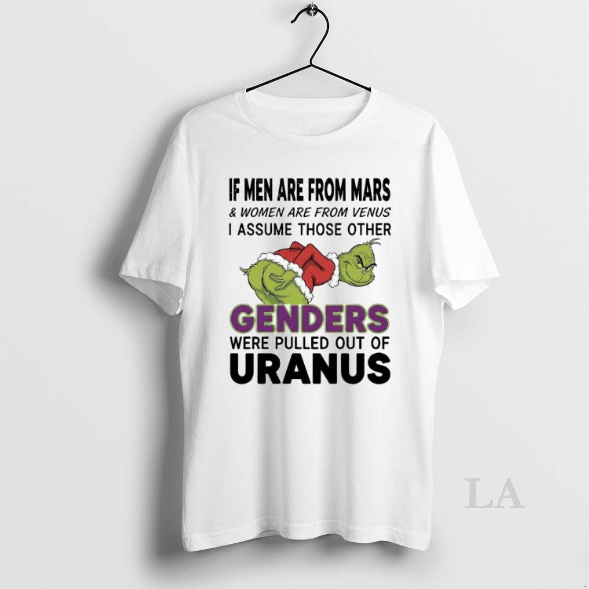 Original Grinch Xmas I Assume Those Other Genders Were Pulled Out Of Uranus T-Shirts, Hoodie, Sweatshirt | ZylaModa.com