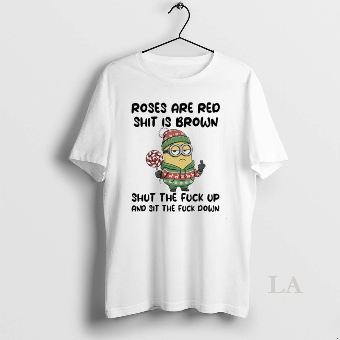 Original Minion Middle Finger Roses Are Red Shit Is Brown Shut The Fuck Up And T-Shirts, Hoodie, Sweatshirt | ZylaModa.com