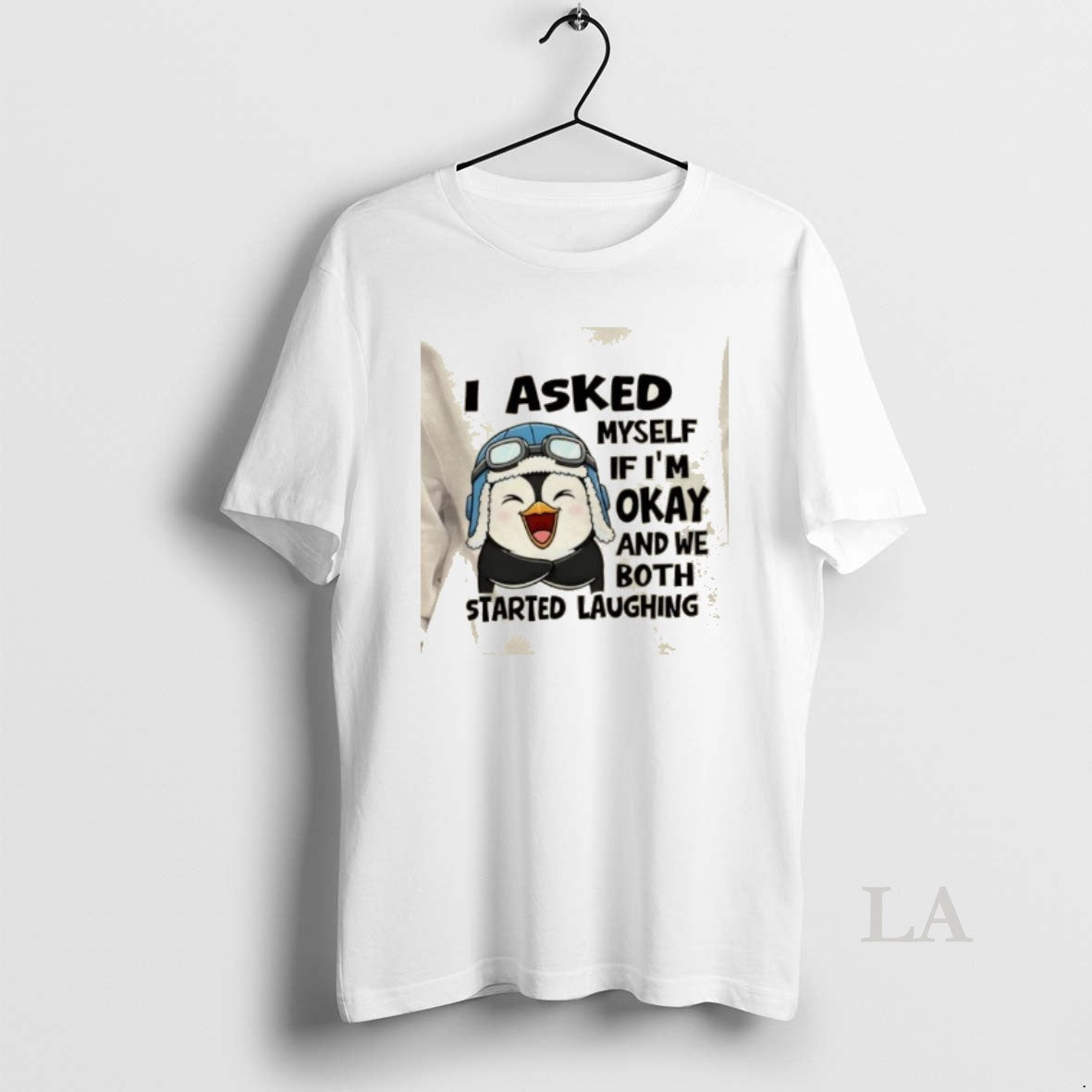 Original Penguin I Asked Myself If Im Okay And We Both Started Laughing T-Shirts, Hoodie, Sweatshirt | ZylaModa.com
