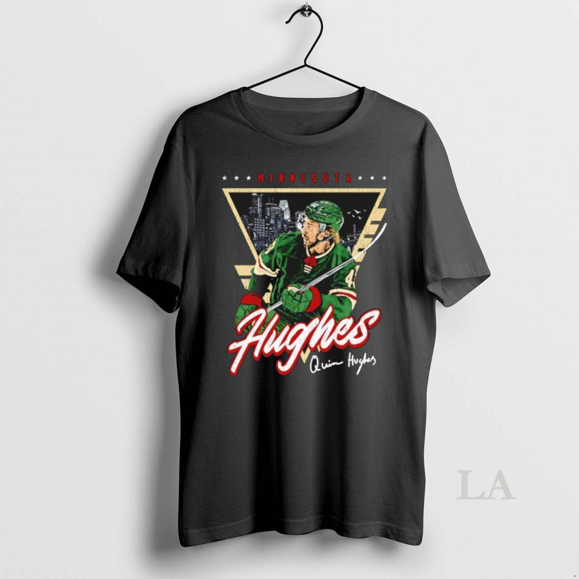 Original Quinn Hughes Minnesota Wild Hockey Triangle Graphic T-Shirts, Hoodie, Sweatshirt | ZylaModa.com