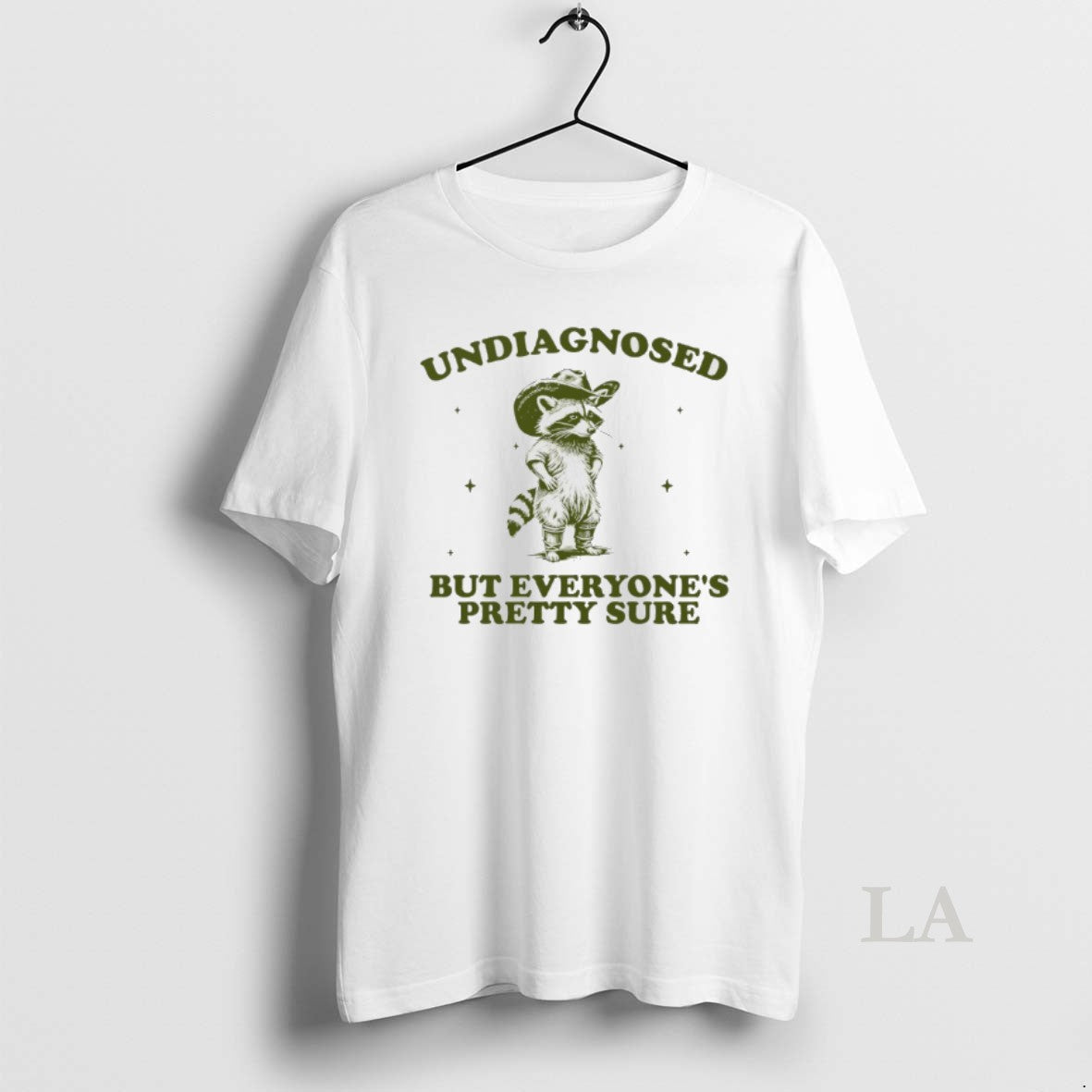 Original Raccoon Cowboy Undiagnosed But Everyones Pretty Sure T-Shirts, Hoodie, Sweatshirt | ZylaModa.com