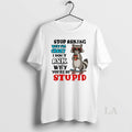 Original Raccoon Stop Asking Why Im Crazy I Dont Ask Why Youre So Stupid T-Shirts, Hoodie, Sweatshirt | ZylaModa.com