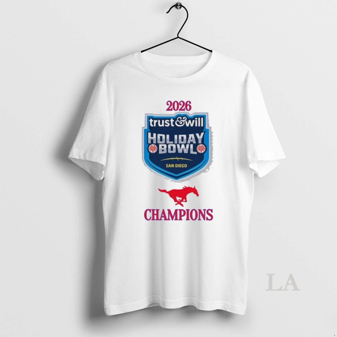 Original Smu Mustang 2026 Trust And Will Holiday Bowl Champions Logos T-Shirts, Hoodie, Sweatshirt | ZylaModa.com